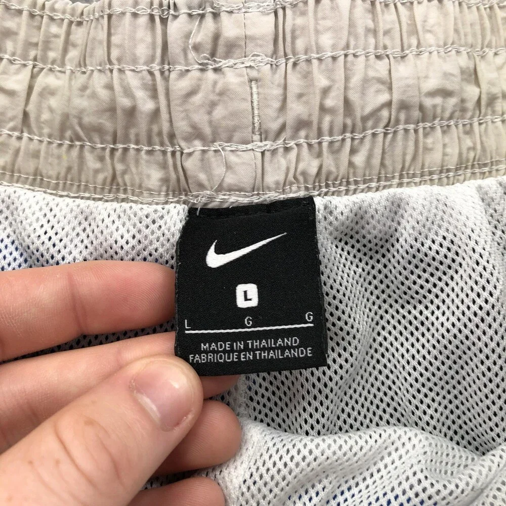 Nike Swim Trunks Mens Large Multicolor Colorblock Mesh Lined Drawstring Shorts